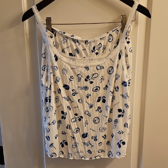 Colsie| Amalfi Euro Print Tank & Short Set| Lounge, Ruffle Hem, Nautical, Resort - Picture 2 of 9